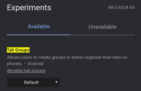 Imagen - Cómo activar/desactivar &quot;agrupar pestañas&quot; en Chrome Android