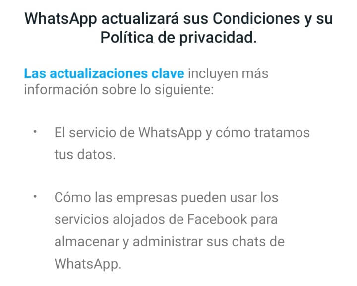 Imagen - WhatsApp actualiza condiciones y privacidad, ¿qué significa?