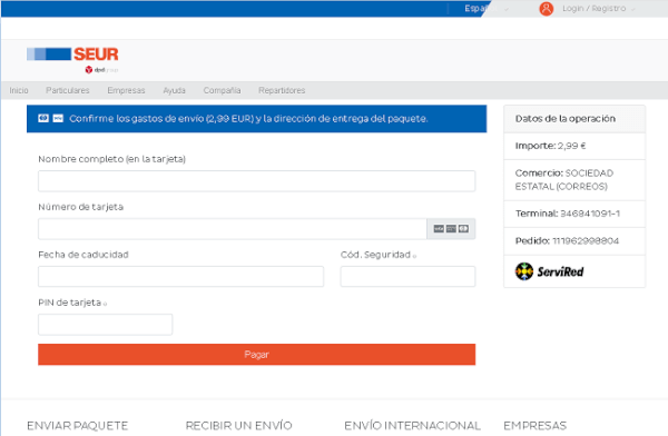 Imagen - SMS de Seur para pagar 1,99 €, ¿es real?