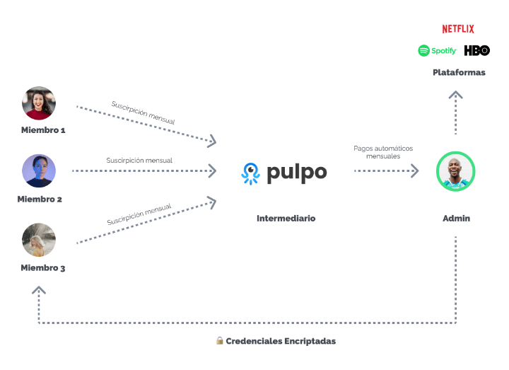 Imagen - Pulpo: comparte la cuota de Netflix, Disney+, Spotify y más