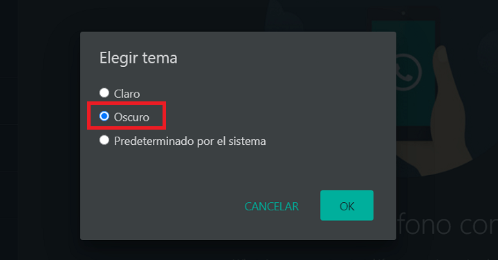 Imagen - Cómo activar el modo oscuro en WhatsApp Web