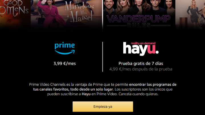 Imagen - Amazon Prime Video añade Hayu