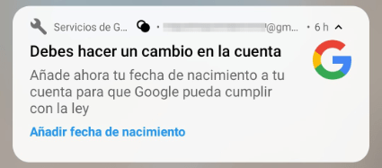 Imagen - &quot;Añade tu fecha de nacimiento a tu cuenta Google&quot;, ¿por qué?