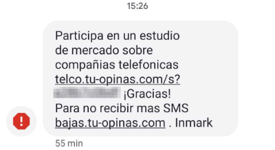 Imagen - "Estudio sobre compa&ntilde;&iacute;as telef&oacute;nicas": &iquest;qu&eacute; es este SMS?