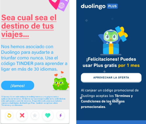 Imagen - Duolingo Plus gratis para 100.000 usuarios de Tinder
