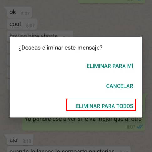 Imagen - Cómo eliminar mensajes de WhatsApp después de horas
