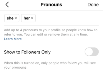 Imagen - C&oacute;mo a&ntilde;adir pronombres al perfil de Instagram