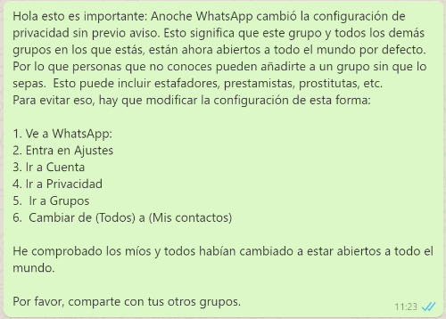 Imagen - Grupos de WhatsApp abiertos, &iquest;ha cambiado la privacidad?