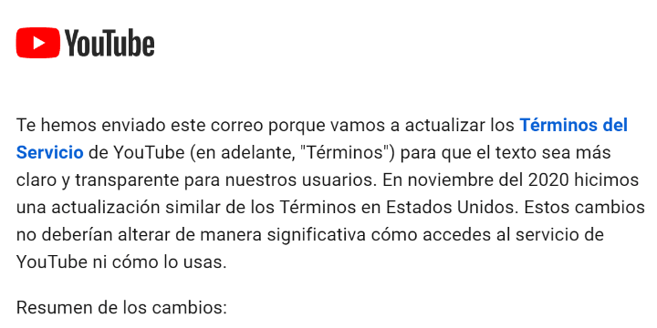 Imagen - Cambios en los términos de YouTube, ¿qué significa?