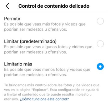 Imagen - Control de contenido delicado en Instagram: así funciona