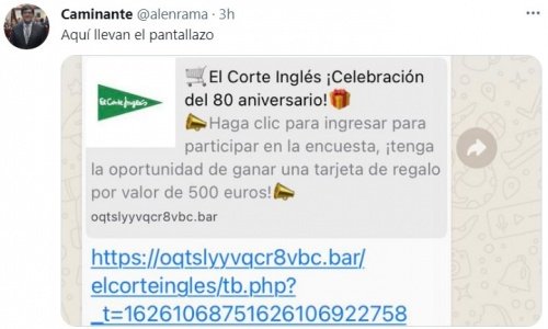 Imagen - Ojo con el WhatsApp del 80 aniversario de El Corte Inglés