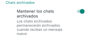 Imagen - Cómo funciona el nuevo &quot;Archivados&quot; de WhatsApp