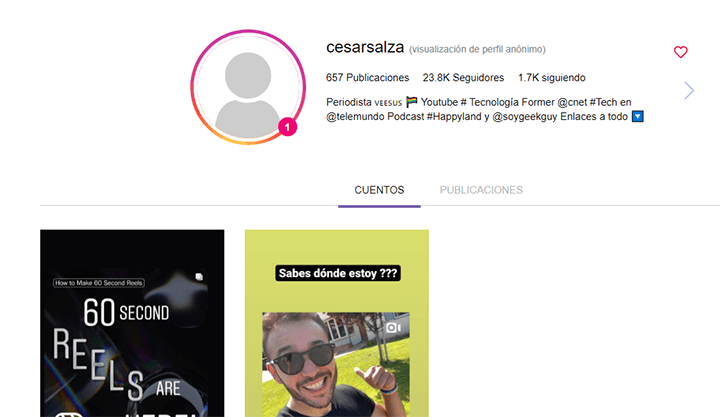 Imagen - Insta-stories, así puedes ver Stories sin que se enteren