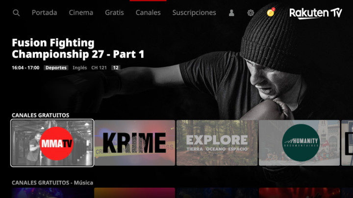 Imagen - Nuevos canales en Rakuten TV: MMA TV y Explore by TVPlayer