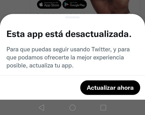 Imagen - Twitter: &quot;Esta app está desactualizada&quot;, ¿por qué?
