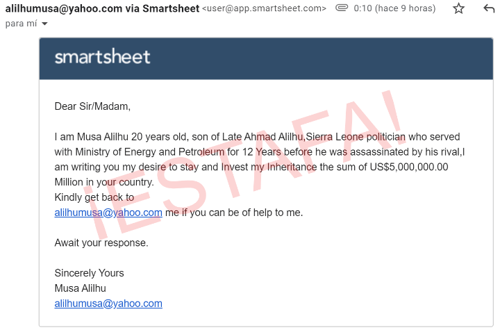 Imagen - "Herencia de Sierra Leona", as&iacute; evita el antispam de Gmail