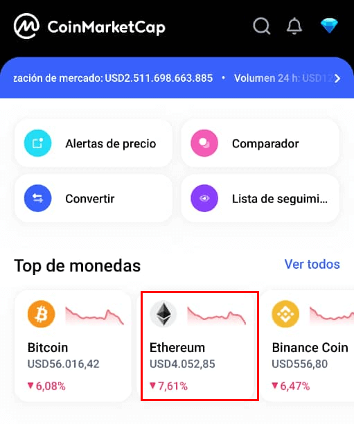 Imagen - Cómo saber la cotización del Ethereum