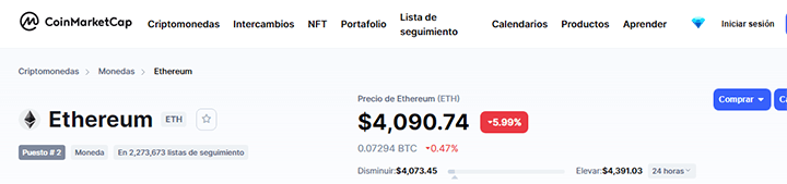 Imagen - Cómo saber la cotización del Ethereum