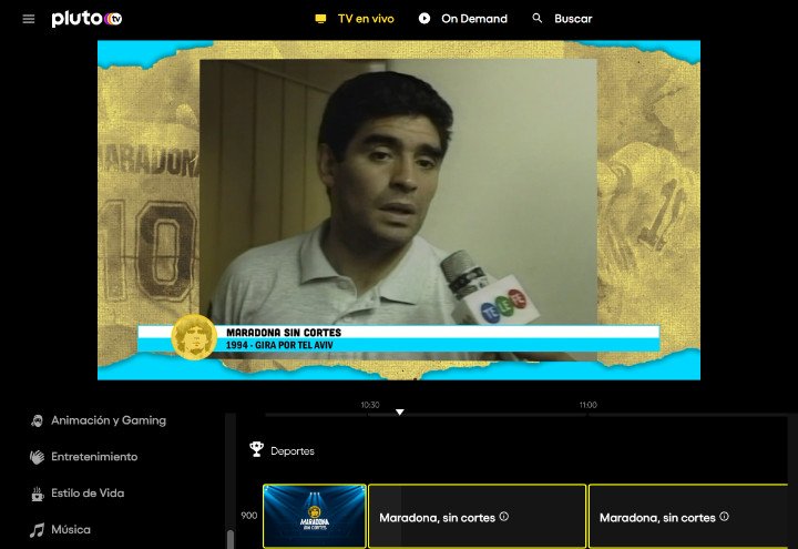 Imagen - Pluto TV estrena el canal Maradona sin cortes