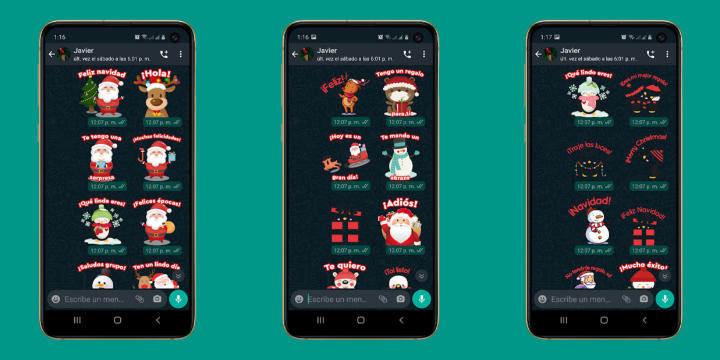 Imagen - 12 packs de stickers de Nochebuena/Navidad 2022 en WhatsApp