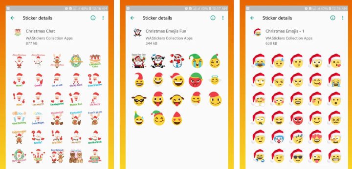 Imagen - 12 packs de stickers de Nochebuena/Navidad 2022 en WhatsApp