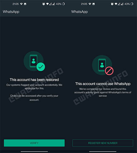 Imagen - WhatsApp renueva el aviso de "baneado"