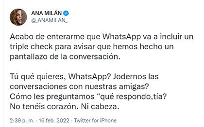 Imagen - Vuelve el rumor: WhatsApp no va a añadir triple check