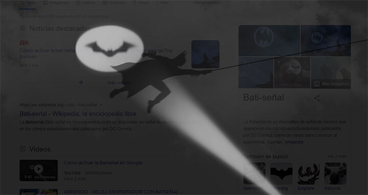 Imagen - Truco: así puedes activar la &quot;batseñal&quot; en Google
