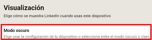 Imagen - Cómo activar el modo oscuro en la app de LinkedIn