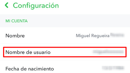 Imagen - Cómo cambiar el nombre de usuario en Snapchat