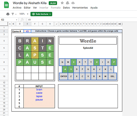 Imagen - Wordle en Excel: ya puedes probarlo