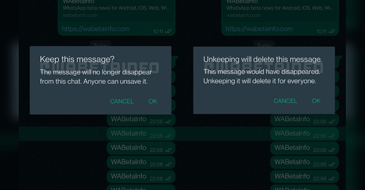 Imagen - WhatsApp permitir&aacute; guardar los mensajes que desaparecen