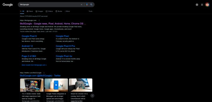 Imagen - Google cambia el tema a oscuro a negro total