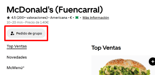 Imagen - Uber Eats: cómo crear un pedido de grupo y dividir la cuenta