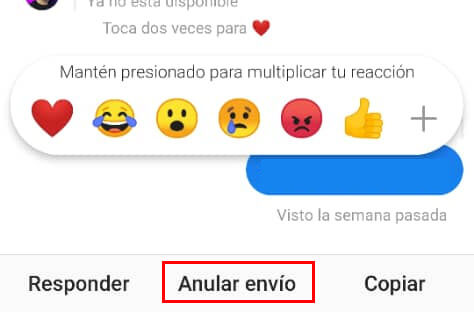Imagen - Cómo anular un mensaje privado de Instagram Direct