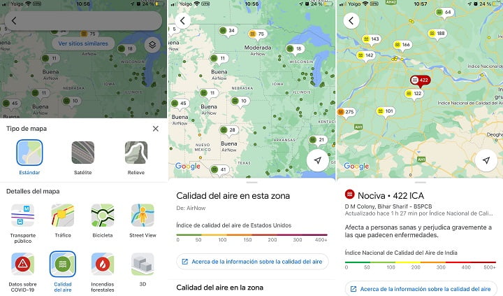 Imagen - Google Maps ya muestra la calidad del aire