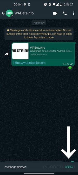 Imagen - WhatsApp permitirá deshacer el borrado de mensajes