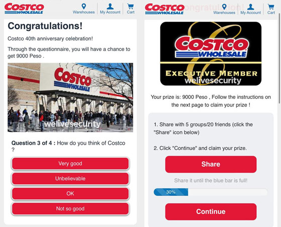 Imagen - Enga&ntilde;o en WhatsApp suplanta a los supermercados Costco