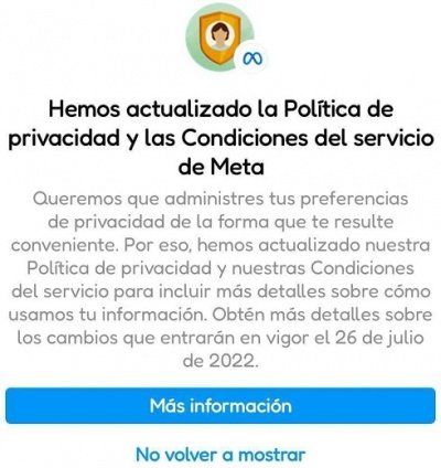Imagen - Nuevas condiciones y privacidad de Meta: qué significa