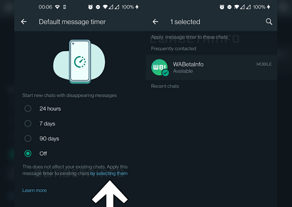 Imagen - WhatsApp: activación de mensajes temporales en varios chats