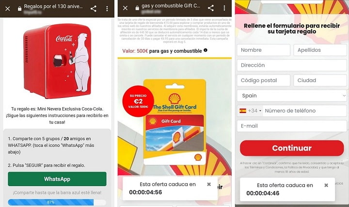 Imagen - Coca-Cola no está haciendo regalos por WhatsApp