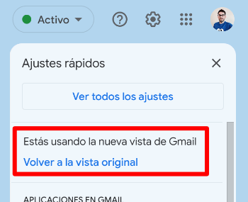 Imagen - Cómo volver al antiguo diseño de Gmail