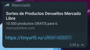 Imagen - &iexcl;Cuidado! Mercado Libre no sortea productos por WhatsApp