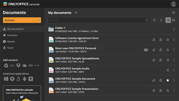 Imagen - OnlyOffice mejora los formularios online y añade tema oscuro