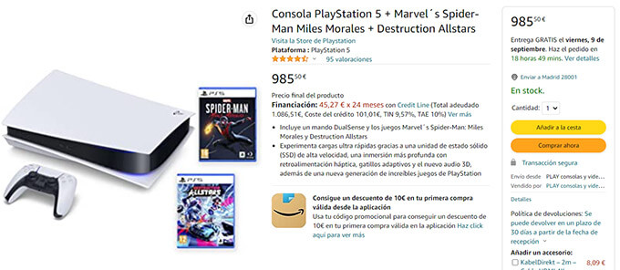Imagen - Dónde comprar PlayStation 5: stock [septiembre 2022]