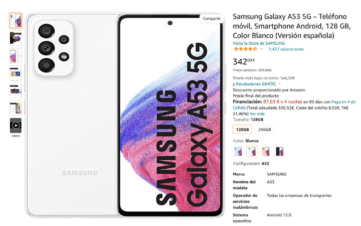 Imagen - Dónde comprar el Samsung Galaxy A53 más barato