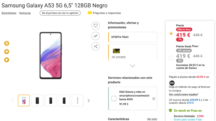 Imagen - Dónde comprar el Samsung Galaxy A53 más barato