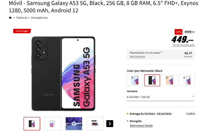 Imagen - Dónde comprar el Samsung Galaxy A53 más barato