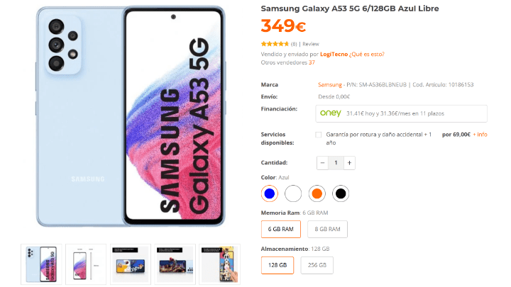 Imagen - Dónde comprar el Samsung Galaxy A53 más barato