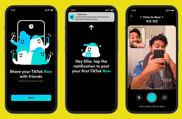 Imagen - TikTok Now, la red social también copia a BeReal